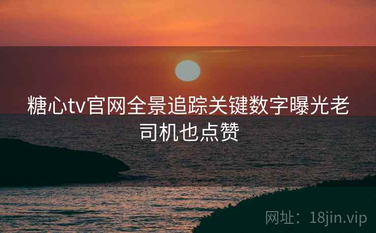 糖心tv官网全景追踪关键数字曝光老司机也点赞 糖心tv官网全景追踪关键数字曝光老司机也点赞