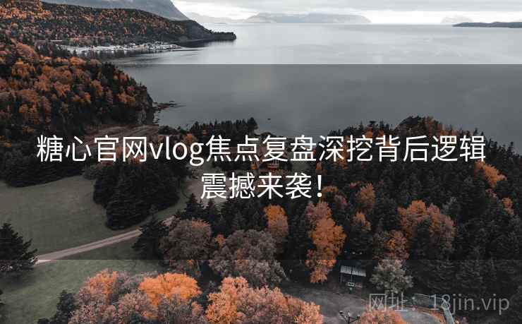 糖心官网vlog焦点复盘深挖背后逻辑震撼来袭！