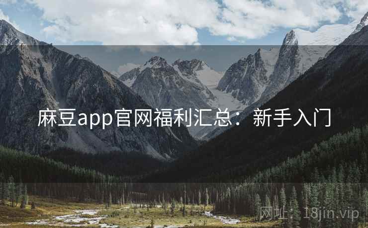 麻豆app官网福利汇总：新手入门
